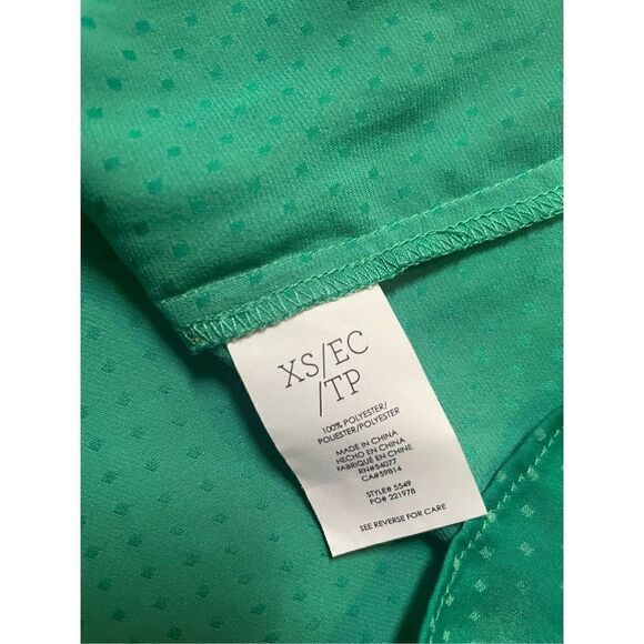 CAbi Green Lush Polka Swiss Dot Sleeveless Blouse Halter Top XS emerald - Picture 9 of 10